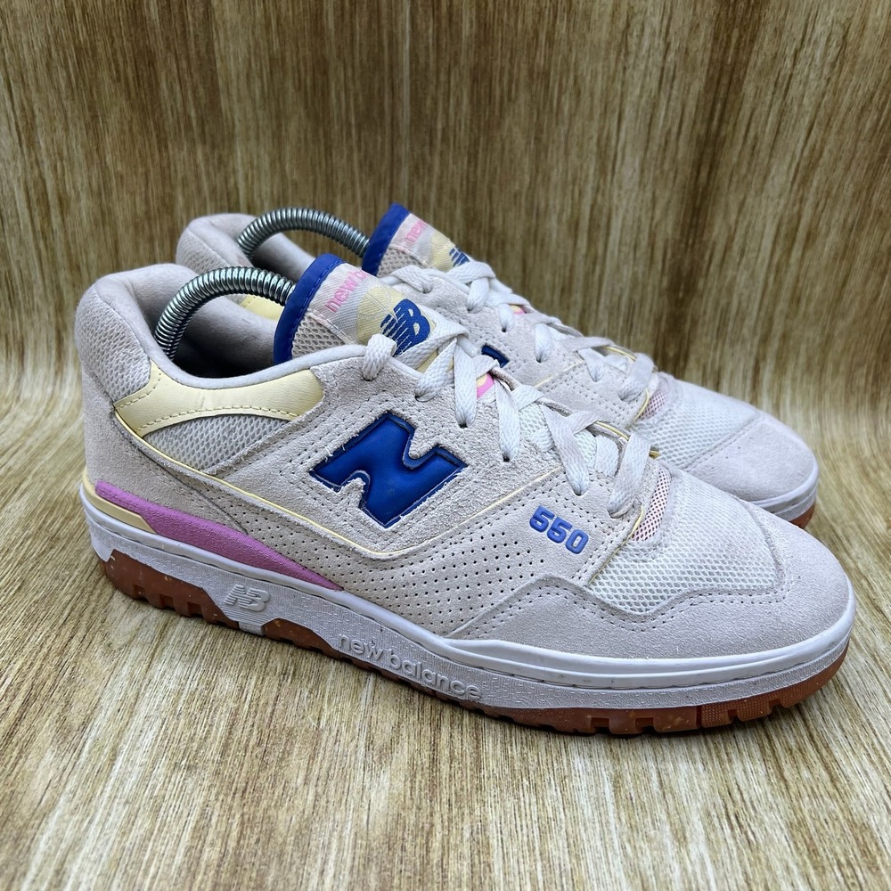 New Balance 550 Women's Size 10 Sea Salt Marine Blue Shoes‎ Sneakers BBW550DB